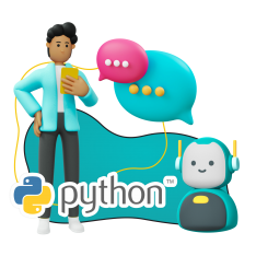 Умный чат-бот на Python - КИБЕРшкола программирования для детей, компьютерные курсы для школьников, начинающих и подростков - KIBERone г. Соколиная гора